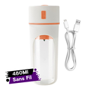 Mini Blender Mixeur Portable Rechargeable Forme Bouteille 480Ml orangé