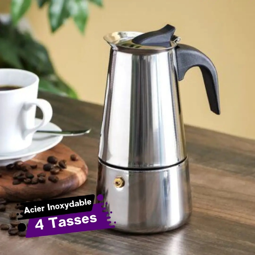 Cafetière 4 Tasses Expresso Maker