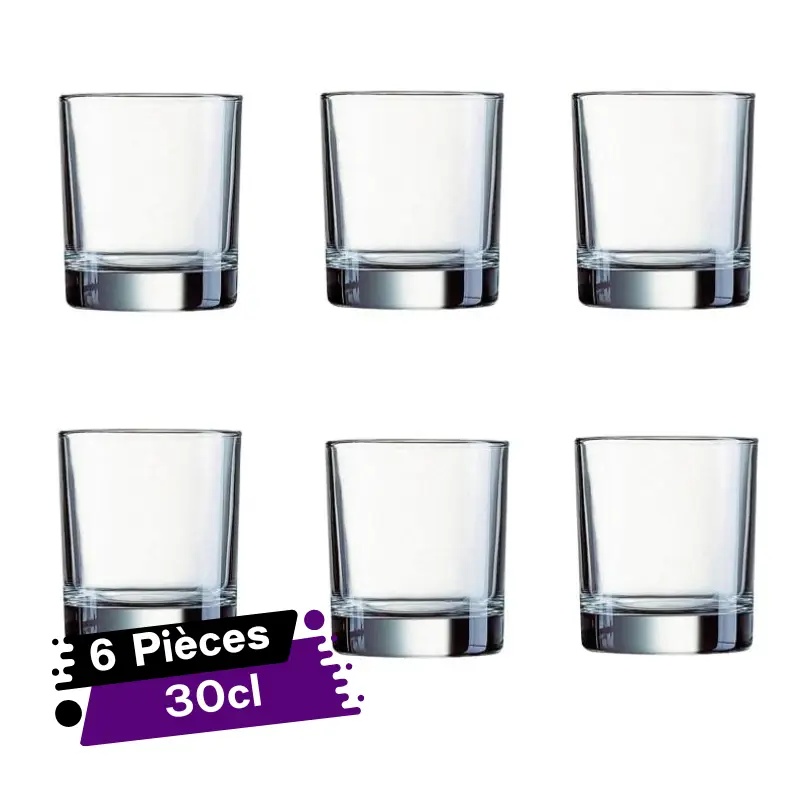 Lot de 6 Verres LUMINARC-Islande 30 cl