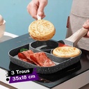 Poêle Granite Œufs Et Pancakes 3 Trous pour le Petit Déjeuner