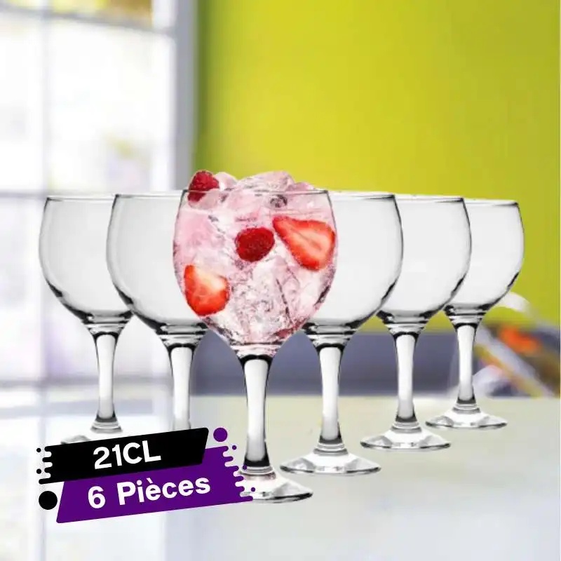 Set de 6 Coupes en Verre UNI-GLASS KOUROS 21 cl