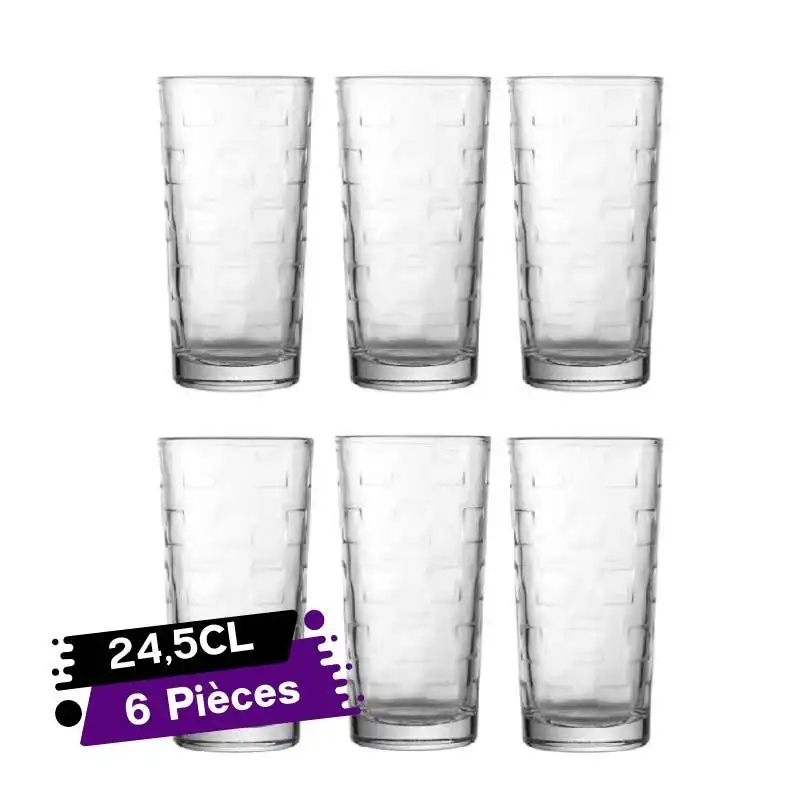 Set de 6 Coupes en verre UNI-GLASS KYVOS 24,5 CL