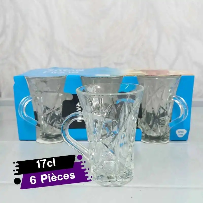 Set de 6 Tasse de Thé 17cl RAYAN GLASS-FIONA