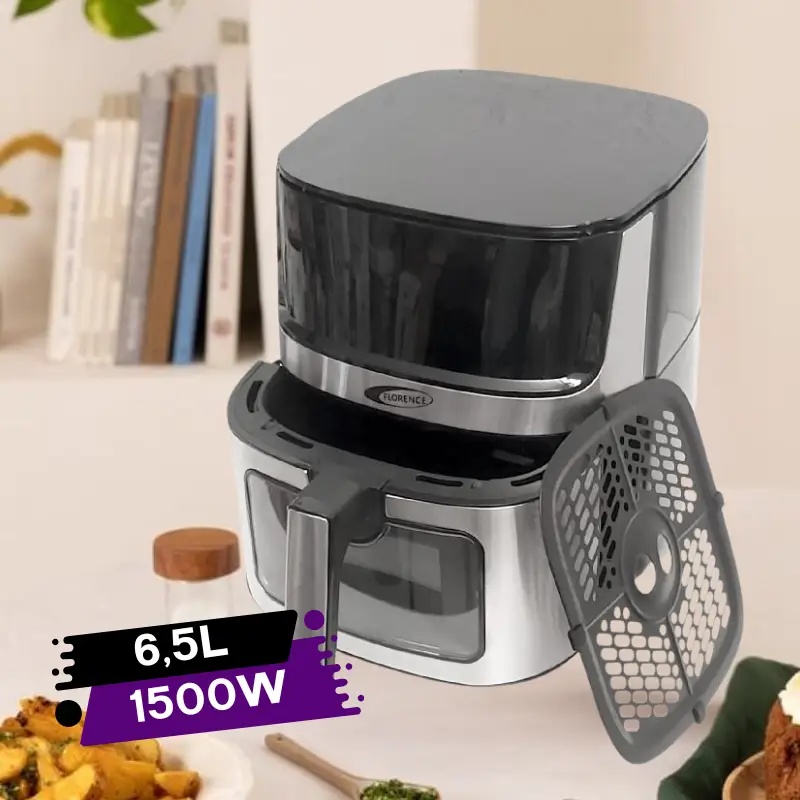 Friteuse à Air Sans Huile FLORENCE 1500W - 6,5L