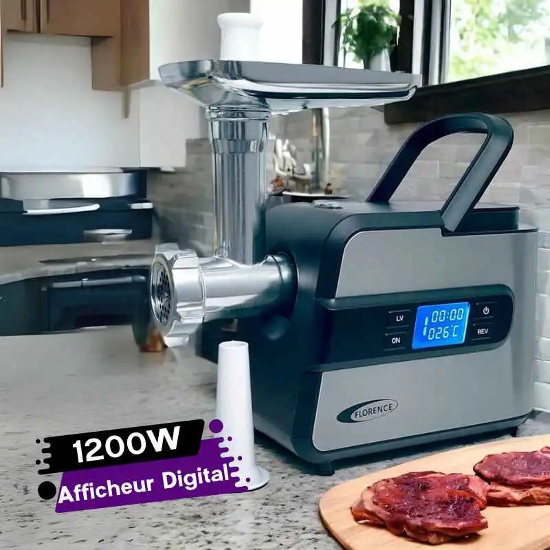 Hachoir à Viande Florence avec Afficheur Digital 1200W