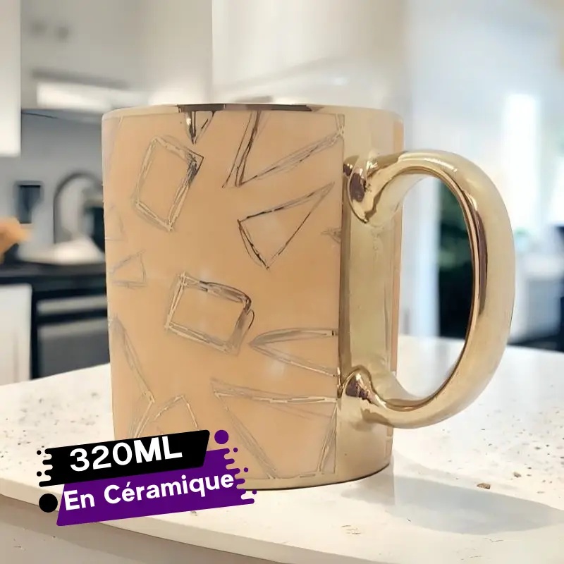 Tasse à Café en Céramique 320ml-Jaune