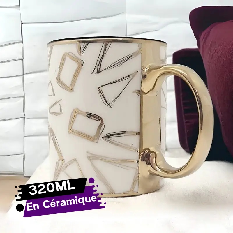 Tasse à Café en Céramique 320ml-Blanc