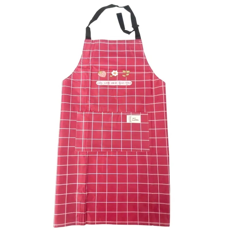 Tablier de Cuisine Imperméable avec poches pour Femme- rouge Burgundy