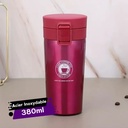 Thermos à Café Isotherme 380 ml en Acier Inoxydable avec Filtre -Rouge