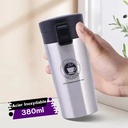 Thermos à Café Isotherme 380 ml en Acier Inoxydable avec Filtre - Argent