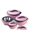 Set 4 Pièces Thermos Alimentaire Isotherme Rose-PARISA Pinnacle