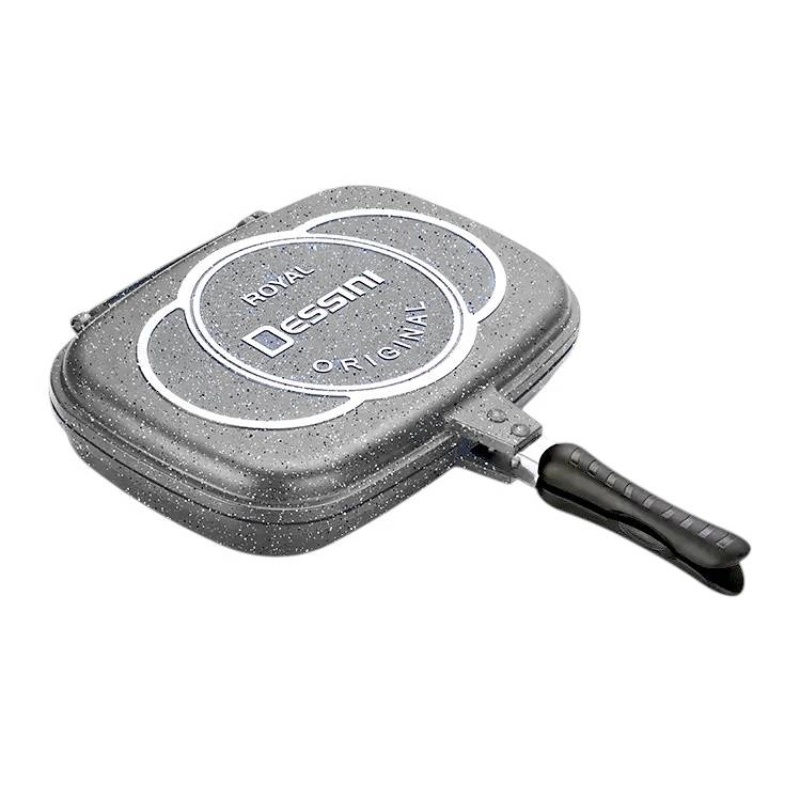 [PDFRD-GO-Gris] Poêle Double Face Royal DESSINI 36cm - GRIS