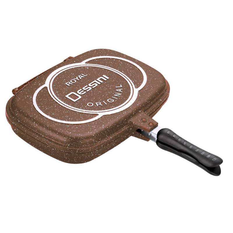 Poêle Double Face Royal DESSINI 36cm - MARRON