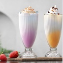 Coffret de 6 Coupe AZUR Glass 380ml -SEASHELL MILK SHAKE
