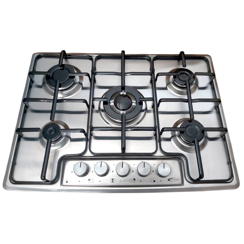 Plaque De Cuisson Florence 5 Feux À Gaz - Inox - 50 x 68cm