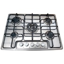 Plaque De Cuisson Florence 5 Feux À Gaz - Inox - 50 x 68cm