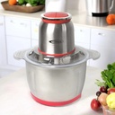 Hachoir électrique Florence Bol Inox 3L-1000W-Rouge