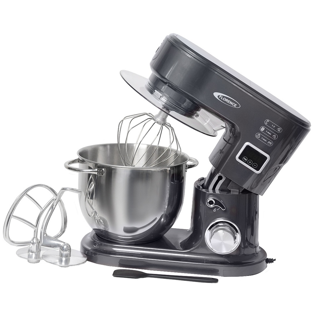 Robot Pétrin Florence 6,5L à Afficheur Digitale-2000W - Gris