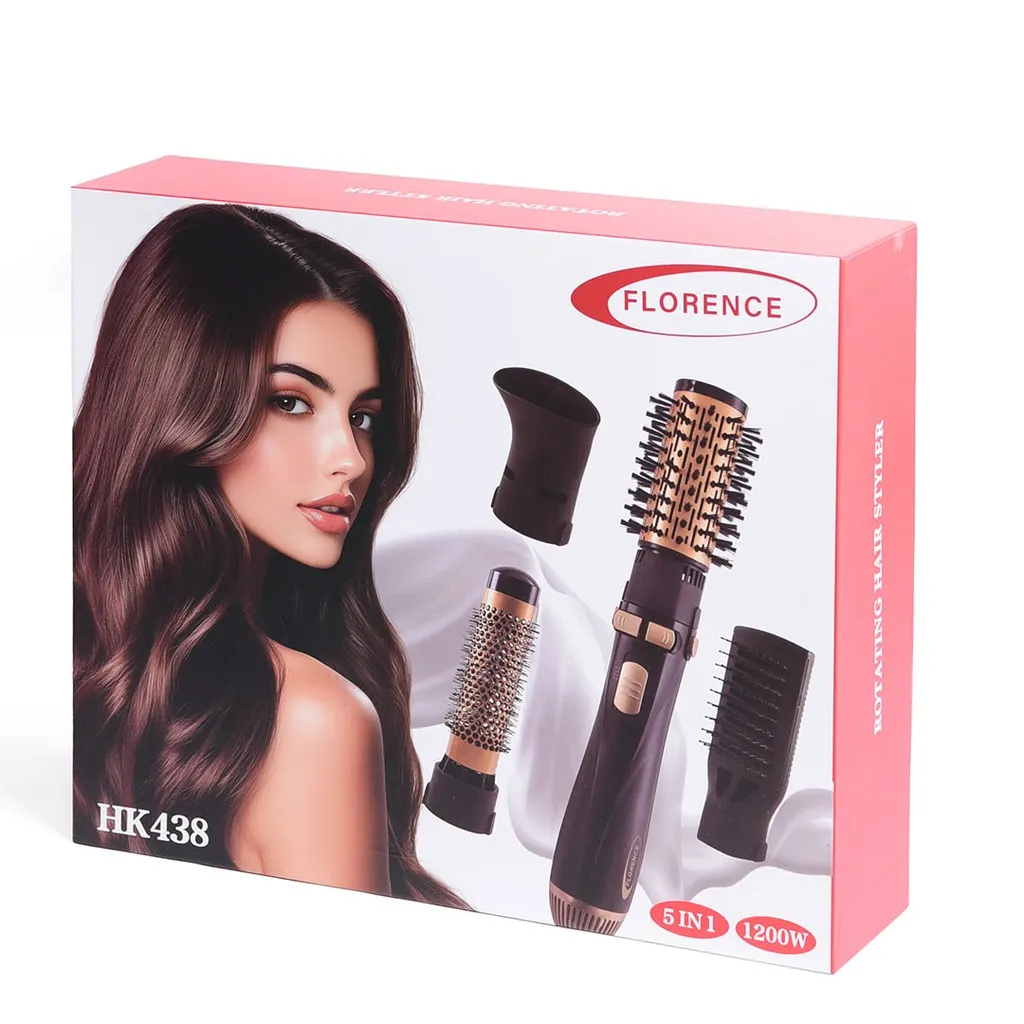 [HK438-GO] Brosse Coiffante Rotative 5en1 Florence - 1200W