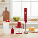 Mixeur Plongeant 4En1 Florence HK452 - 400W - Rouge