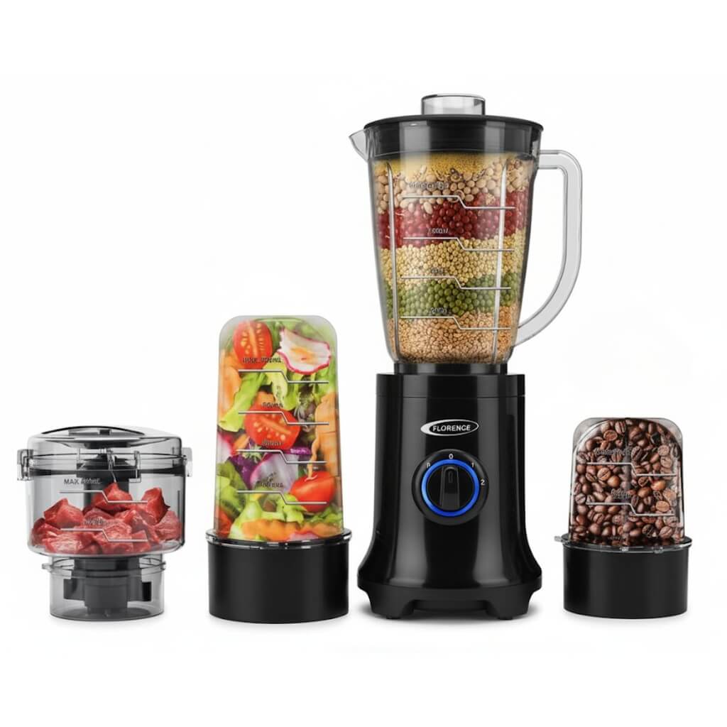 [HK380-GO-Noir] Blender 4 en1 Florence HK-380 - 1500W -Noir