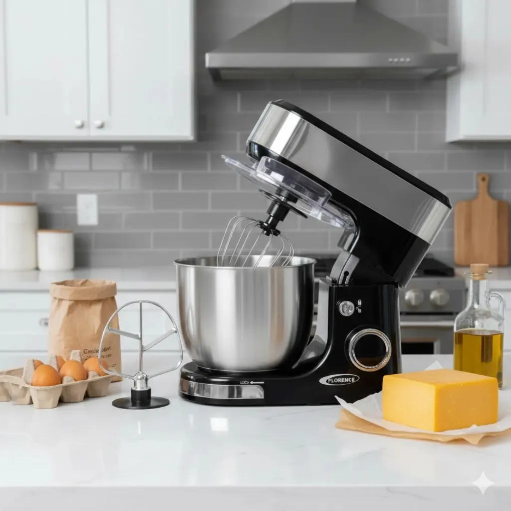 [SM6466AE-GO-Noir] Robot Pétrin FLORENCE 5L avec afficheur SM-6466AE - 1300W - Noir