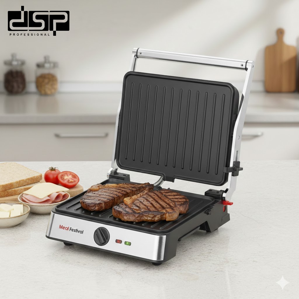 Appareil de Cuisson 2en1 Panini et Grill DSP Extra Large 2000W