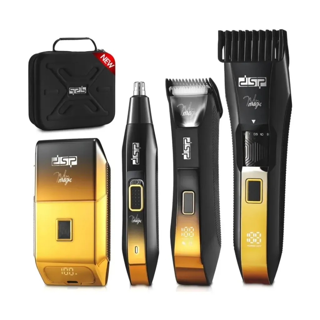 Kit Tondeuse 4 EN1 Professionnel DSP 5W - Noir Doré