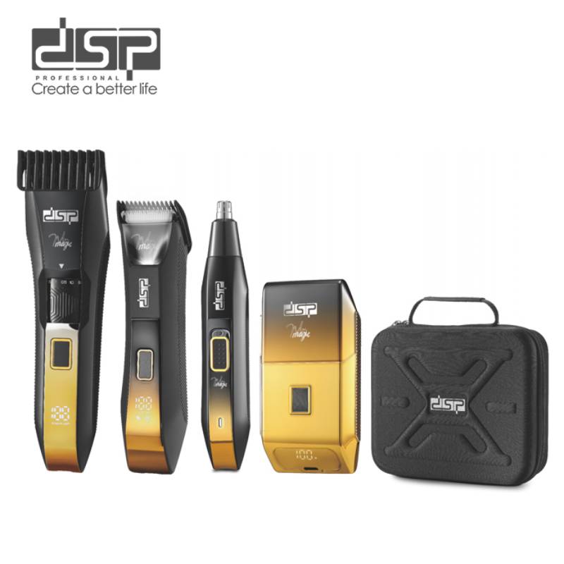 Kit Tondeuse 4 EN1 Professionnel DSP 5W - Noir Doré