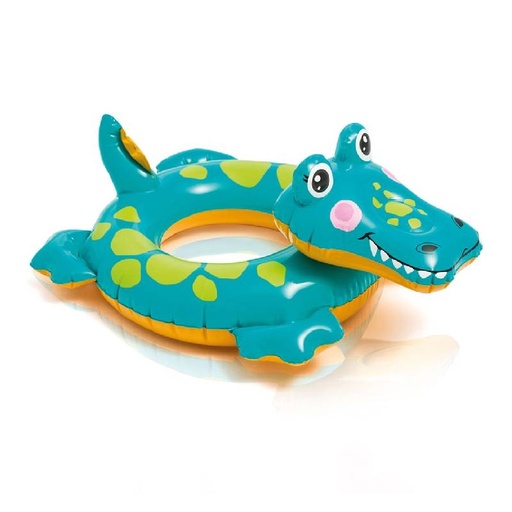 [BIC2884-5GO] INTEX Bouée gonflable à chevaucher Crocodile - 71 x 56 cm