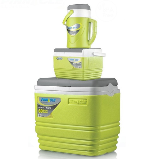 PINNACLE Pack de 3 Glacières isolé Portable - BPA Free - 25L/4.5L/2L