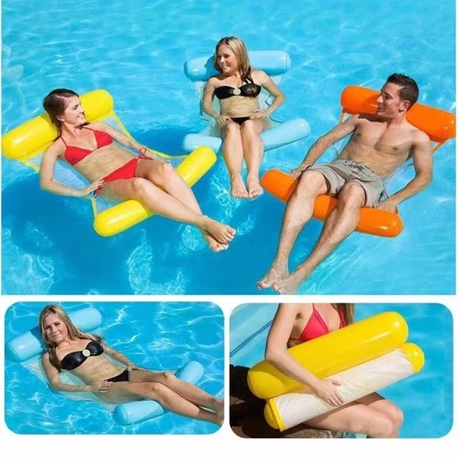 SAINTEVE Hamac de Piscine Gonflable Flottant Pliable -110 x 80 x 18 cm- 1 place