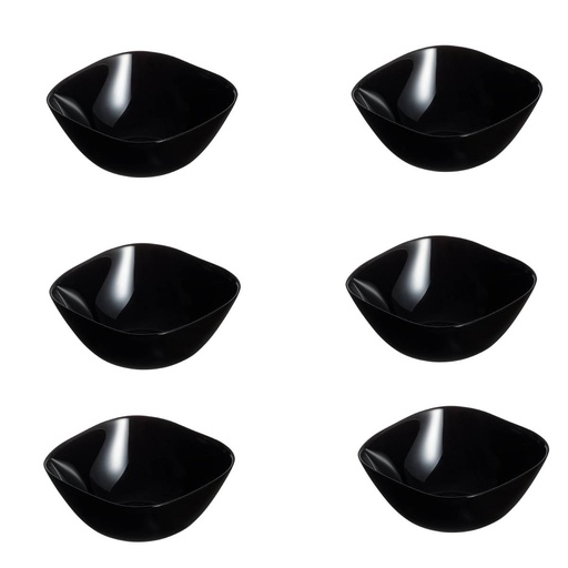 [Q7017-GO] Lot de 6 Coupelles Noir Multiusage LUMINARC  CARINE 14 cm