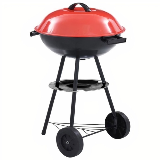 [BR4916-12GO] Barbecue Portatif à Charbon avec Roues - Rond - 17" (43 cm)