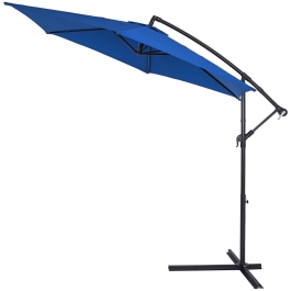 Parasol Excentré 3 mètres Plage et Jardin Tissu Anti UV Manivelle