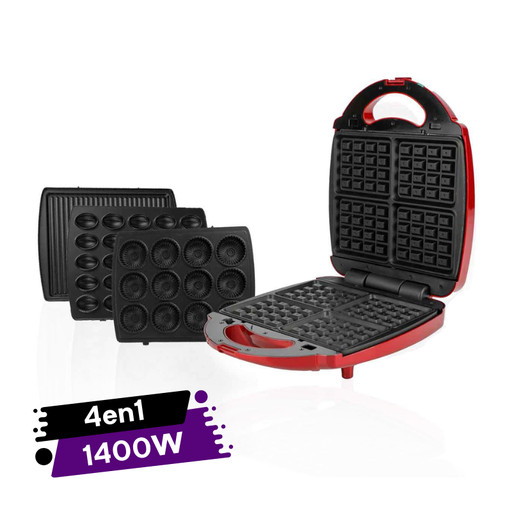 Appareil De Cuisson FLORENCE 4en1 Panini Gaufre Zouza Maamoul