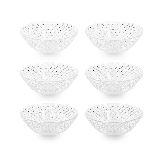 [LCM3GO] Bol En Verre 6 Pièces Maya Pour Salade De Fruits - 15 Cl-Motif 1