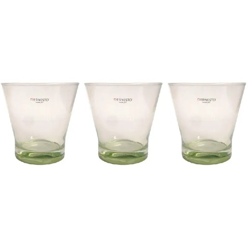 Set 3 Pièces de Verres ERNESTO MADURA 34 Cl- avec Base colorée