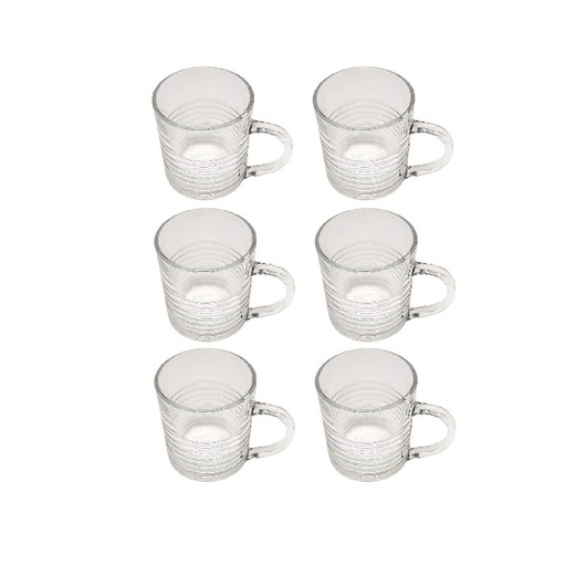 [C3VTG-23GO] Coffret de 6 Verres à Thé Lines 23 Cl - GLASS HOME