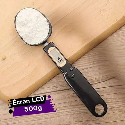 [SM311-46GO] Balance à Cuillère Numérique de Cuisine Multifonctions avec écran LCD en Noir