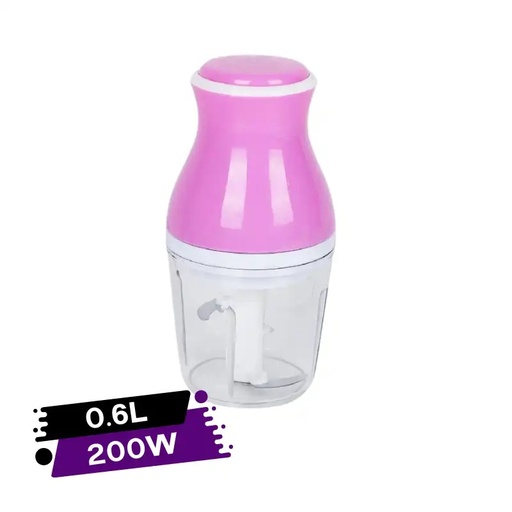 [SM311-291GO] Hachoir Électrique à 3 lames Multifonctions 200W  avec Bol en plastique en Rose