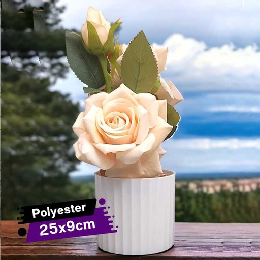 [SMK311-72GO] Pot Décoratif de Fleurs Artificielles Jaune