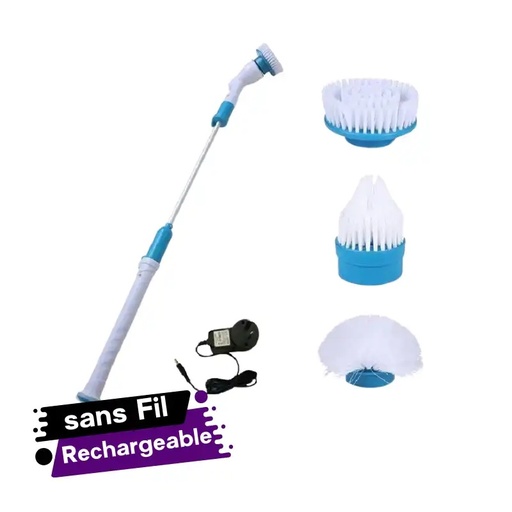 [SML23452-24GO] Brosse De Nettoyage Électrique Rechargeable Turbo Multi-Fonctionnelle