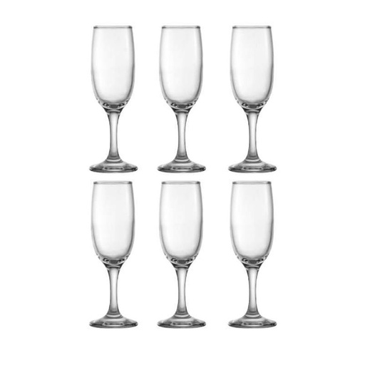 [STVK-1GO] Set de 6 Coupes en Verre UNI-GLASS KOUROS 18.5 cl