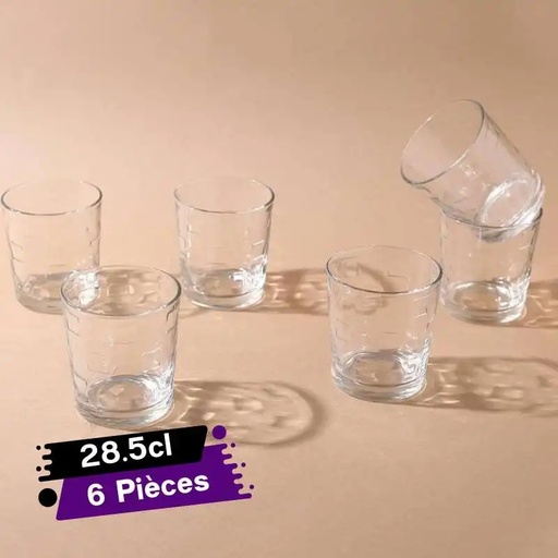 [STVY-2GO] Set de 6 Coupes en Verre UNI-GLASS KYVOS 28.5 Cl