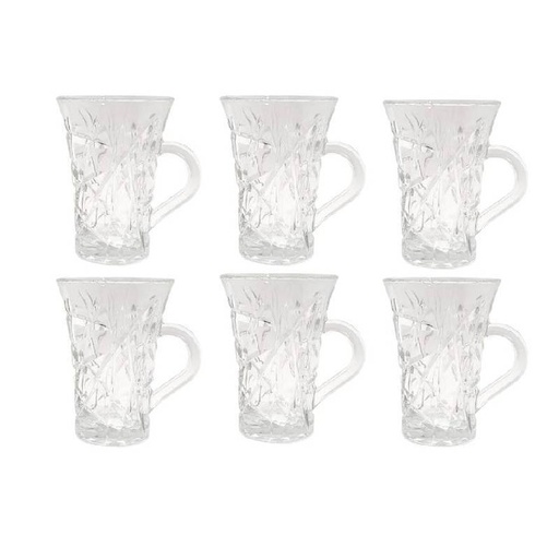 [USTF-17GO] Set de 6 Tasse de Thé 17cl RAYAN GLASS-FIONA