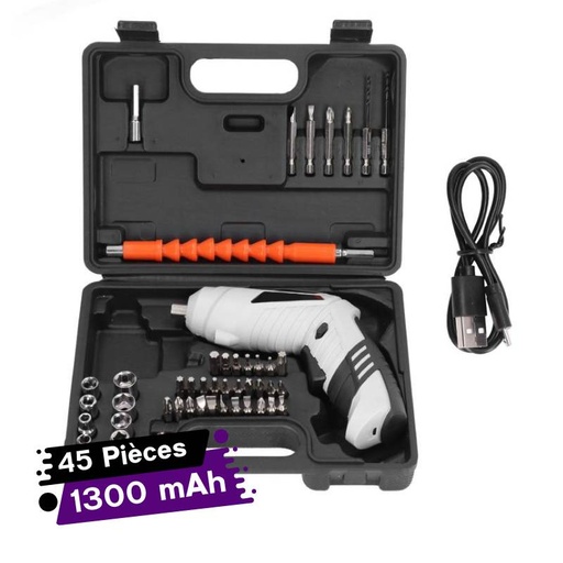 [TTVS-GO] Tournevis électriques sans fil 45 Pièces TUOYE TOOLS