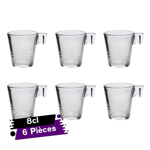 [CVN-80GO] Coffret de 6 Verres WINCY CASA Napoli 8cl