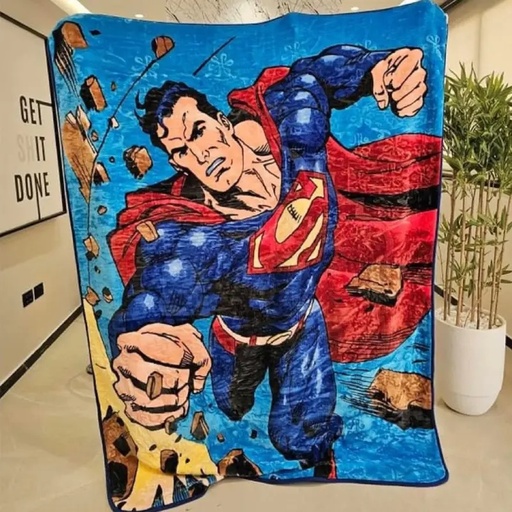 [MAY01-SUPERMAN-GO] Couverture Adora Kids une Place 160x210 cm-SUPER MAN