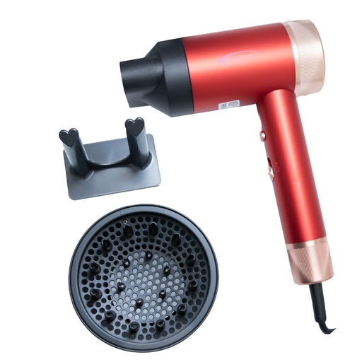 [HK448-GO-Rouge] Sèche Cheveux Professionnel Florence HK448– 1000 W-Rouge